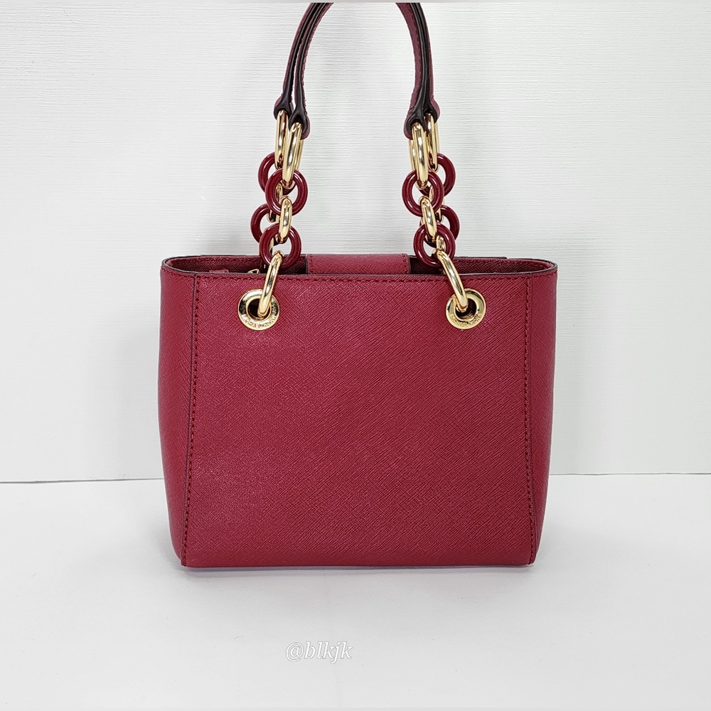 Michael Kors Cynthia Extra Small Satchel Bag *Cherry* EUC